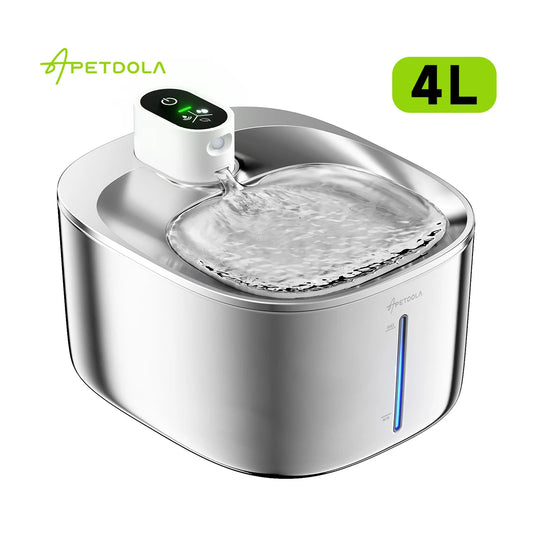 Revolutionize Your Pet's Hydration with the APETDOLA 4L Automatic Wireless Cat & Dog Water Fountain - The Ultimate Smart Sensor Drinking Dispenser!