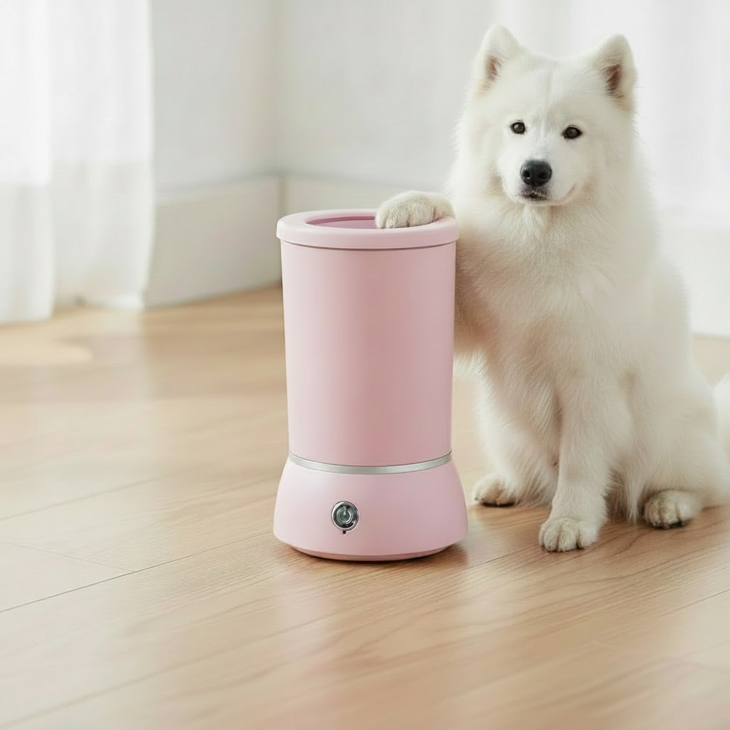 Laveur et masseur électrique de pattes de chien – Rechargeable par USB pour petits et moyens animaux de compagnie