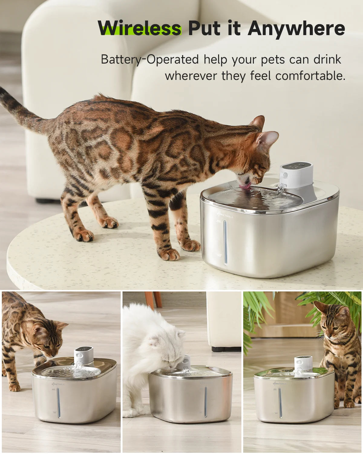 Revolutionize Your Pet's Hydration with the APETDOLA 4L Automatic Wireless Cat & Dog Water Fountain - The Ultimate Smart Sensor Drinking Dispenser!