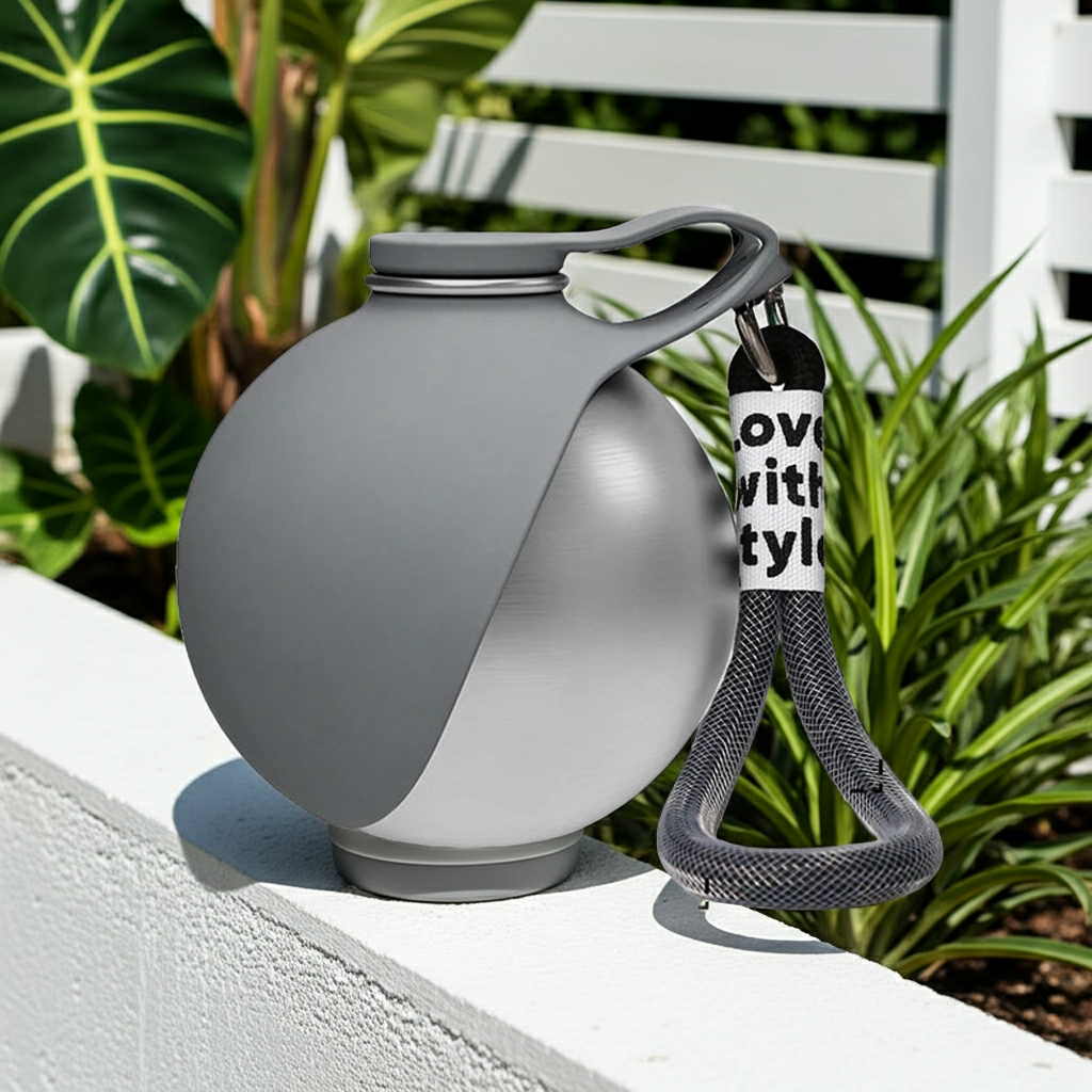 Bouteille d'eau portable pour animaux de compagnie avec gamelle intégrée – En acier inoxydable pour chiens et chats